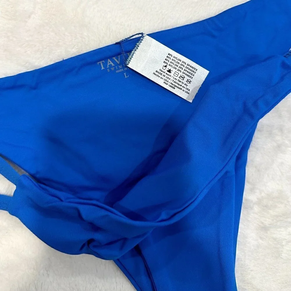 NWT Tavik Vine Cutout Swim Bottom in French Blue - Large